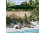 Maison Exclusive - Ombrellone Con Palo In Legno 350 Cm Verde