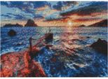 Mosaico A Rombi, Ricamo 30X40 Linea Sunset Flamingo