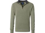 Redmond Uomo Casual Maglia Troyer Cerniera Comfort Cotone Verde Xxl
