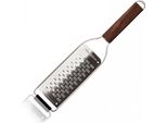 Microplane 43302 Grattugia Serie Master, Tagliente A 2 Vie, Manico In Noce, Argento/Marrone