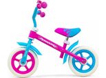 Milly Mally Balance Bike Candy - Bicicletta Da Passeggio Dragon Candy Turchese Rosa Bianco Regalo