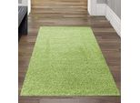 Tappeto Shaggy A Pelo Alto A Pelo Lungo Tappeto Da Salotto A Fantasia In Tinta Unita Verde Dimensioni - 80 X 150 Cm