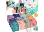 Woopie Cuscinetti Sensoriali Compressione Puzzle Sonoro 12 El.