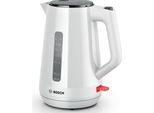 Bosch TWK1M121. Capacità Del Serbatoio Dell'acqua: 1,7 Litri. Potenza: 2400 W. Colore Del Prodotto: Bianco, Materiale Dell'alloggiamento: Plastica,