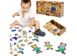 Puzzle Di Legno Orsi Elementi Blocchi Forme Puz-12141