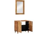 Vidaxl Set Di Mobili Da Bagno A 2 Pezzi In Legno Massiccio Di Mango