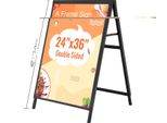 Supporto Per Poster, Espositore Bifacciale, Supporto Per Cartelli Da Pavimento In Metallo, 24X36 Pollici