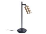 Lampada Da Tavolo Winx Nero/Oro 1Xgu10 10W Acciaio 44X15X13Cm Sollux Lighting
