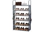 Herzberg Porta Scarpe A 6 Strati - 47X100 Cm Grigio