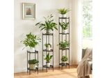 Supporto Per Piante 'Tuusula' Set Di 3 In Metallo Nero
