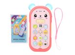Baby Phone Toy Simulazione Telefono Musica Suono Luce Effetto Bambini Cellulare Giocattolo Rosso