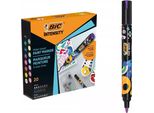 Set Di Pennarelli Acrilici Bic Intensity X20, Pennarelli Colorati Waterproof