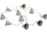Ghirlanda Decorativa Con Campanelle Grigie 6Cm - Decorazione Natalizia, Ghirlanda Di Campanelle, Decorazione Da Parete, Decorazione Da Tavolo, Design D'interni Festivo