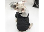Giacca Invernale Calda Con Cappuccio Per Cani, Nera, Taglia M 39Cm