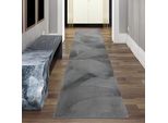 Tappeto Antracite In Morbida E Vellutata Pelliccia Di Coniglio Con Una Morbida Lucentezza Dimensioni - 80 X 300 Cm