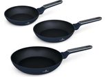 Set Di Padelle Antiaderenti Berlinger Haus 3 Pezzi, Alluminio Forgiato, Induzione, Titanpro, Manico Ergonomico, Adatto A Tutti I Fornelli, Collezione Deep Sea
