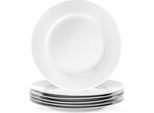 Orion | Set Di Piatti Per La Cena - Bianco - 6 Pezzi - 27 Cm - Piatti In Porcellana - Piatti Piani
