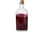 Orion | Bottiglia Di Vetro Con Tappo - 530 Ml - 7,5X7,5X18Cm - Per Acqua E Succhi Di Frutta