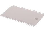 Orion | Raschietto Per Panna - 11 X 7,5 Cm - Bordi Dentati - Bianco - Utensili Da Cucina - Raschietto Per Torte