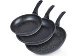 Orion | Set Di Padelle - 20/24/28 Cm - Rivestimento Antiaderente - Adatto All'induzione - 3 Pezzi