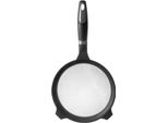 Orion | Filtro Da Cucina - Nero - 19,5 X 36 Cm - Setaccio Fine - Manico Ergonomico - Maglia In Acciaio Inox