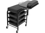Carrello Portatile Per Spa, Ruote Universali, Ampio Spazio Di Archiviazione, Nero