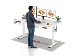 Sanodesk Scrivania Regolabile In Altezza 180X80Cm Elettrica Con 4 Funzioni Di Memoria, Protezione Anticollisione, Portata 70Kg, Con Gancio E Contenitore (Bianco)