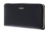 Lacoste Pelle Portafoglio Zip Wallet Noir Nero