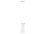 Eglo 89832 Pinto E27 Lampada A Sospensione Ø110Mm Cromo Bianco Chiaro