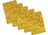 Folia 231965 Folia Glitter-Moosgummi, 200 X 290 Mm, 5 Blatt, Gold