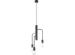 Lampada A Sospensione Oralia 3 E27 Schwarz Di Lumilo