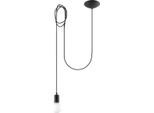 Lumilo Lampada A Sospensione Ferro 1 E27 Nero, 300 Cm