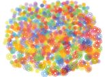Eduplay 120571 Fiori Adesivi Trasparenti, Trasparenti, 640 Pezzi (1 Set)