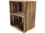 Holzkisten 50 X 40 X 30Cm Geflammt Ablage Kurz 6 X