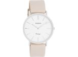 Quarzuhr OOZOO, beige, Armbanduhren, Damen, Quarzuhr, Armbanduhr, Damenuhr, Lederarmband, analog