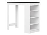 Tavolo Bar Da 4 A 6 Persone In Stile Contemporaneo Bianco E Nero Opaco - L 115 X L 50 Cm