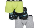 PáNské KraťAsy Urban Classics Boxer 3-Pack Island Aop+Lime+Grey - Xxl
