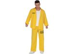 Costume Da Detenuto Per Uomo Costume Da Carcerato Carnevale Giallo-Nero