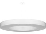 Lampadario Saturno Slim 90 Bianco 8Xe27 15W Tessuto/Pvc/Acciaio 102X90X90Cm Sollux Lighting