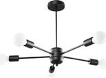 Lampada A Sospensione Zarow 5 E27 Nero Lumilo