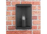 Box Applique Da Esterno Angolare Nero 1 Luce Rustica E14