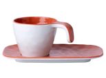 Tazza Da Caffè Espresso Con Piattino - Harmony Coral - Edizione Estiva Singola