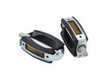 Set Pedali Neri Con Catarifrangenti 1/2" Per Ciclomotore Mokick"