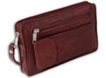 Drachenleder Borsa Da Polso Da Uomo In Vera Pelle Marrone 20X12X4 - Incluso Ciondolo A Forma Di Fata D2OTJ502N