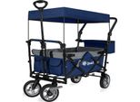 Rijoka Carrello Pieghevole / Carrello A Mano | Con Tetto E Borsa Di Trasporto | Blu Marino