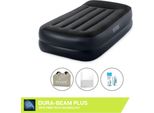 Intex Airbed - 1 Persona - 99 X 191 X 46 Cm - Blu - Con Pompa, Lenzuolo Bianco E Kit Di Riparazione