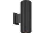 Applique, Metallo Nero, IP54, Attacco E27, Altezza 26 Cm