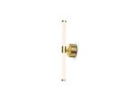 Applique A Led, Design A Stelo, Alluminio, Oro, H 35,6 Cm