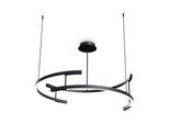 Lampada A Sospensione A Led, Alluminio Nero, Bianco Caldo, H 85 Cm