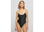 Urban Classics - Costume Da Bagno Retrò Riciclato Da Donna Nero/Bianco - 5XL